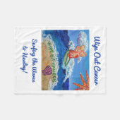 Veeg kanker uit met de engel Soft Fleece Blanket Deken (Voorkant (Horizontaal))