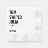 Veeg naar rechts dating app schattige minimalistis servet (Voorkant)