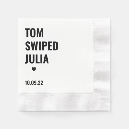 Veeg naar rechts dating app schattige minimalistis servet (Voorkant)
