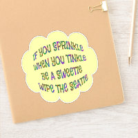 Veeg Seatie Tinkle Sprinkle Badkamer Humor