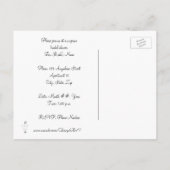 Veeg van haar voeten Vrijgezellenfeest Nodig Brief Uitnodiging Briefkaart (Achterkant)