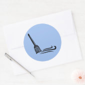 Veegbezem - Clean Sweep Classic Ronde Sticker (Envelop)