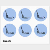 Veegbezem - Clean Sweep Classic Ronde Sticker (Vel)