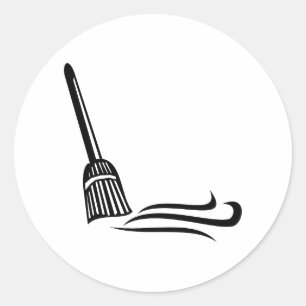 Veegbezem - Clean Sweep Classic Ronde Sticker