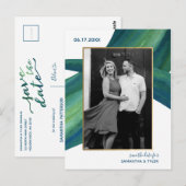 Veegende zeegras bruiloft Bewaar de datum Foto Pos Briefkaart (Voorkant / Achterkant)