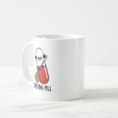 Veegpil Grappig medicijn Pun Dark BG Koffiemok (Voorkant links)