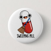 Veegpil Grappig medicijn Pun Dark BG Ronde Button 5,7 Cm (Voorkant)
