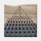 Veehek over grindweg. Wyoming, Westen Magneet (Voorkant)