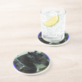 veehouder via show van het trekpaard zandsteen onderzetter (Zijkant)