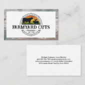 Veehouderij Boerderij | Rand hout Visitekaartje (Voorkant / Achterkant)