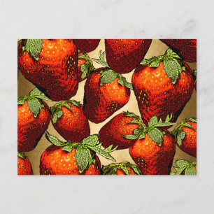Veel aardbeien briefkaart