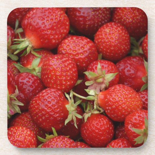 Veel aardbeien drankjes onderzetter (Voorkant)