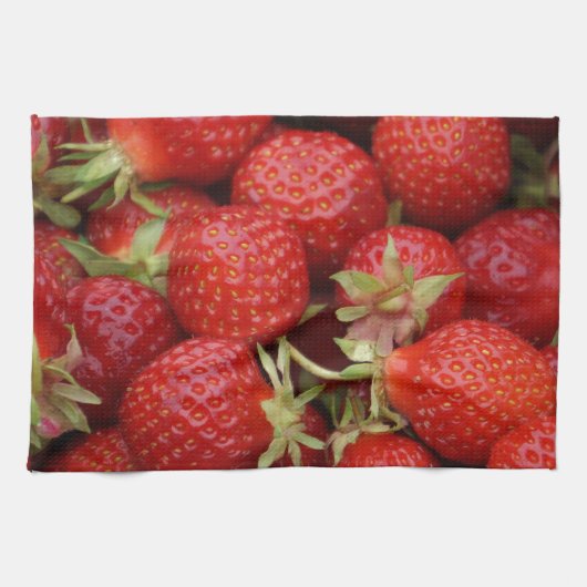 Veel aardbeien theedoek (Horizontaal)