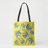 Veel abstracte kunstgolven tote bag (Voorkant)