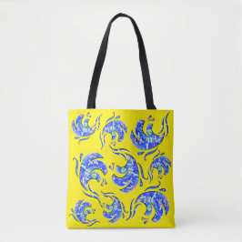 Veel abstracte kunstgolven  tote bag