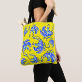 Veel abstracte kunstgolven  tote bag (Dichtbij)