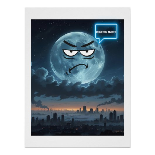 Veel ademen? – Als de maan kan praten Perfect Poster (Voorkant)