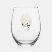 Veel alfa voor jou Stemless wijnglas Wijnglas Zonder Voet (Achterkant)