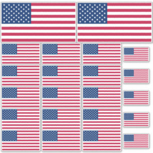 Veel Amerikaanse vlag Stickers