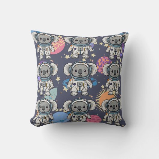 Veel Astronaut Koala Cartoon Print Kussen (Voorkant)