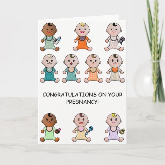 Veel baby's gefeliciteerd kaart (Voorkant)