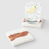 Veel Bacon Stenen Onderzetter (Zijkant)