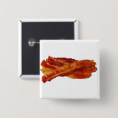 Veel Bacon Vierkante Button 5,1 Cm (Voorkant /achterkant)