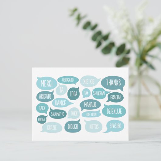 Veel Bedankt Dank u Briefkaart (Staand voorkant)