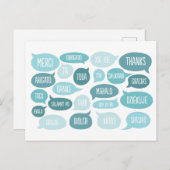 Veel Bedankt  Dank u Briefkaart (Voorkant / Achterkant)