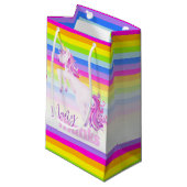 Veel bedankt eenhoorn-regenboogcadeautassen klein cadeauzakje (Voorkant Gekanteld)