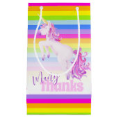 Veel bedankt eenhoorn-regenboogcadeautassen klein cadeauzakje (Voorkant)