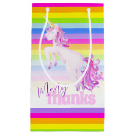 Veel bedankt eenhoorn-regenboogcadeautassen klein cadeauzakje