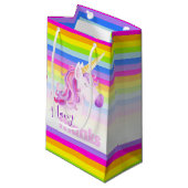 Veel bedankt eenhoorn-regenboogcadeautassen klein cadeauzakje (Voorkant Gekanteld)