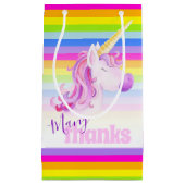 Veel bedankt eenhoorn-regenboogcadeautassen klein cadeauzakje (Voorkant)