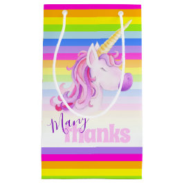 Veel bedankt eenhoorn-regenboogcadeautassen klein cadeauzakje