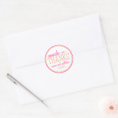 Veel Bedankt labels (heet roze / Sinaasappel) (Envelop)