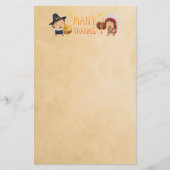 Veel Bedankt Pilgrim en Native Grateful Samen Briefpapier (Voorkant)