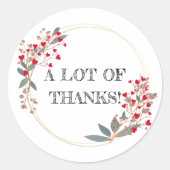 VEEL BEDANKT STICKER (Voorkant)