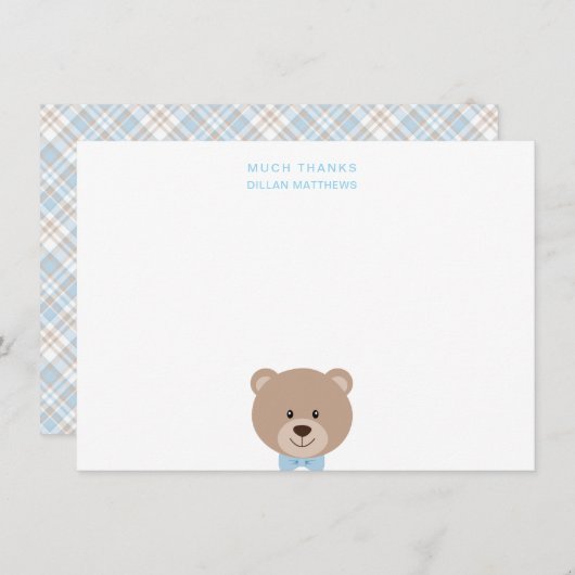 Veel Bedankt Teddy Bear Bedankt kaart (Voorkant / Achterkant)