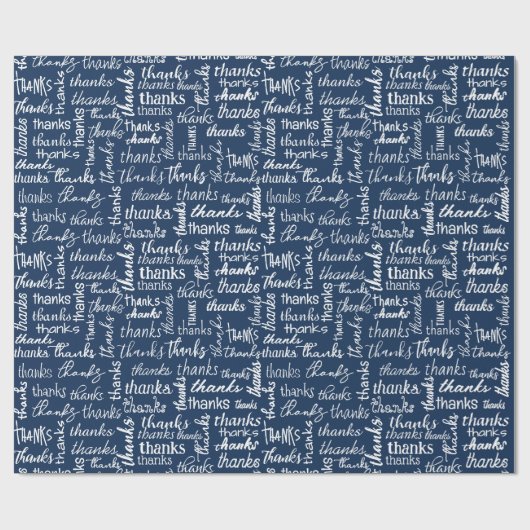 Veel Bedankt tekst op marineblauw Cadeaupapier (Vlak)