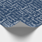 Veel Bedankt tekst op marineblauw Cadeaupapier (Hoek)