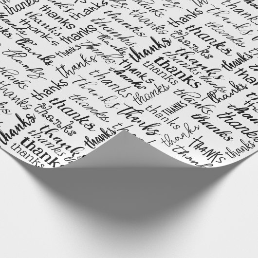 Veel Bedankt tekst op wit Cadeaupapier (Hoek)