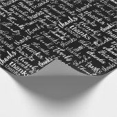 Veel Bedankt tekst op zwart Cadeaupapier (Hoek)