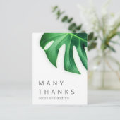 Veel Bedankt Tropical Palm Minimalist Bedankt Briefkaart (Staand voorkant)