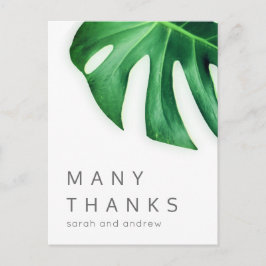 Veel Bedankt Tropical Palm Minimalist Bedankt Briefkaart