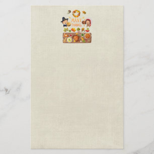 Veel Bedankt uit de pelgrim en de inheemse Thanksg Briefpapier