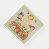 Veel Bedankt uit de pelgrim en de inheemse Thanksg Servet (Hoek)