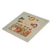 Veel Bedankt uit de pelgrim en de inheemse Thanksg Tegeltje (Zijkant)