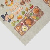 Veel Bedankt uit de pelgrim en de inheemse Thanksg Tissuepapier (Detail)