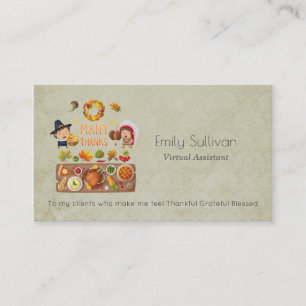 Veel Bedankt uit de pelgrim en de inheemse Thanksg Visitekaartje